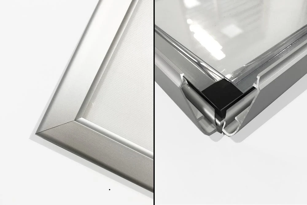 Back Lit Snap Frame Sign Holders | Silver Aluminum - Image 3