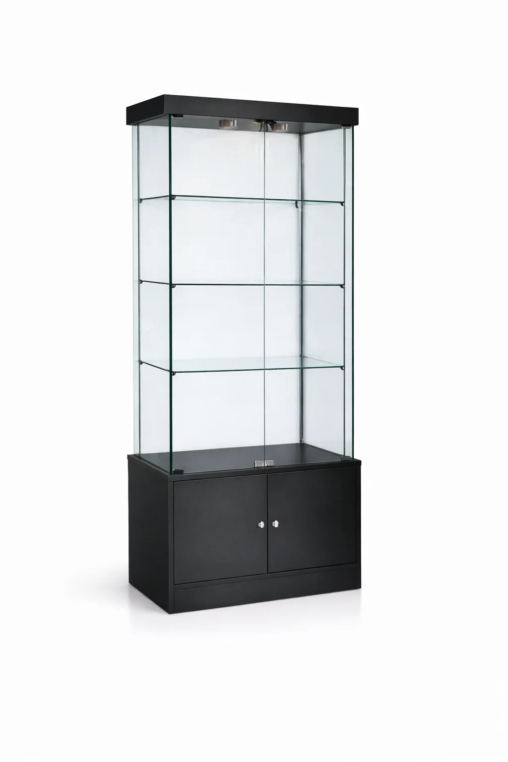Glass Display Case Cabinet | Double Wide | LED Lights - Image 3