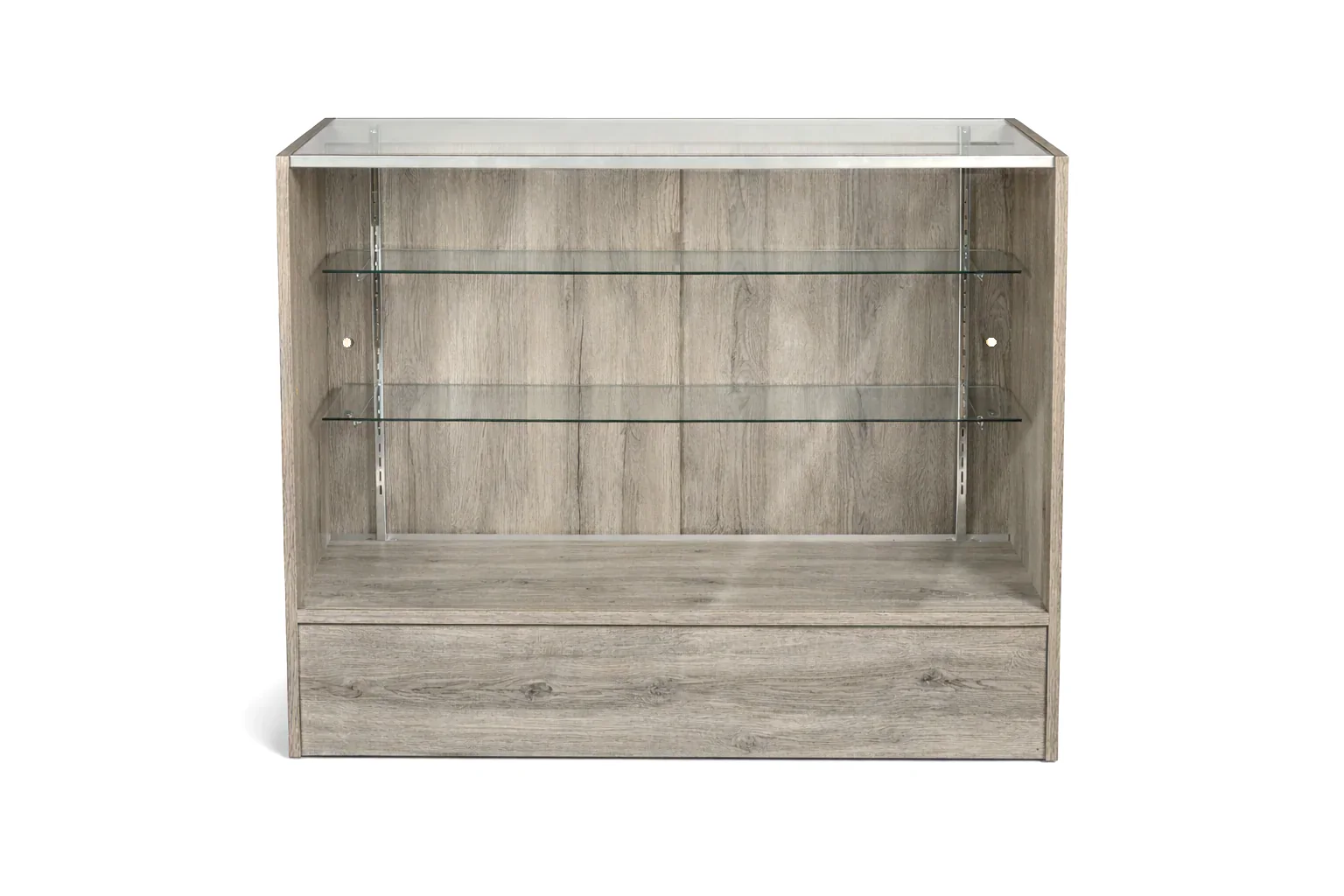 Retail Counter & Glass Display Case Combo | 2 Shelves - Image 4