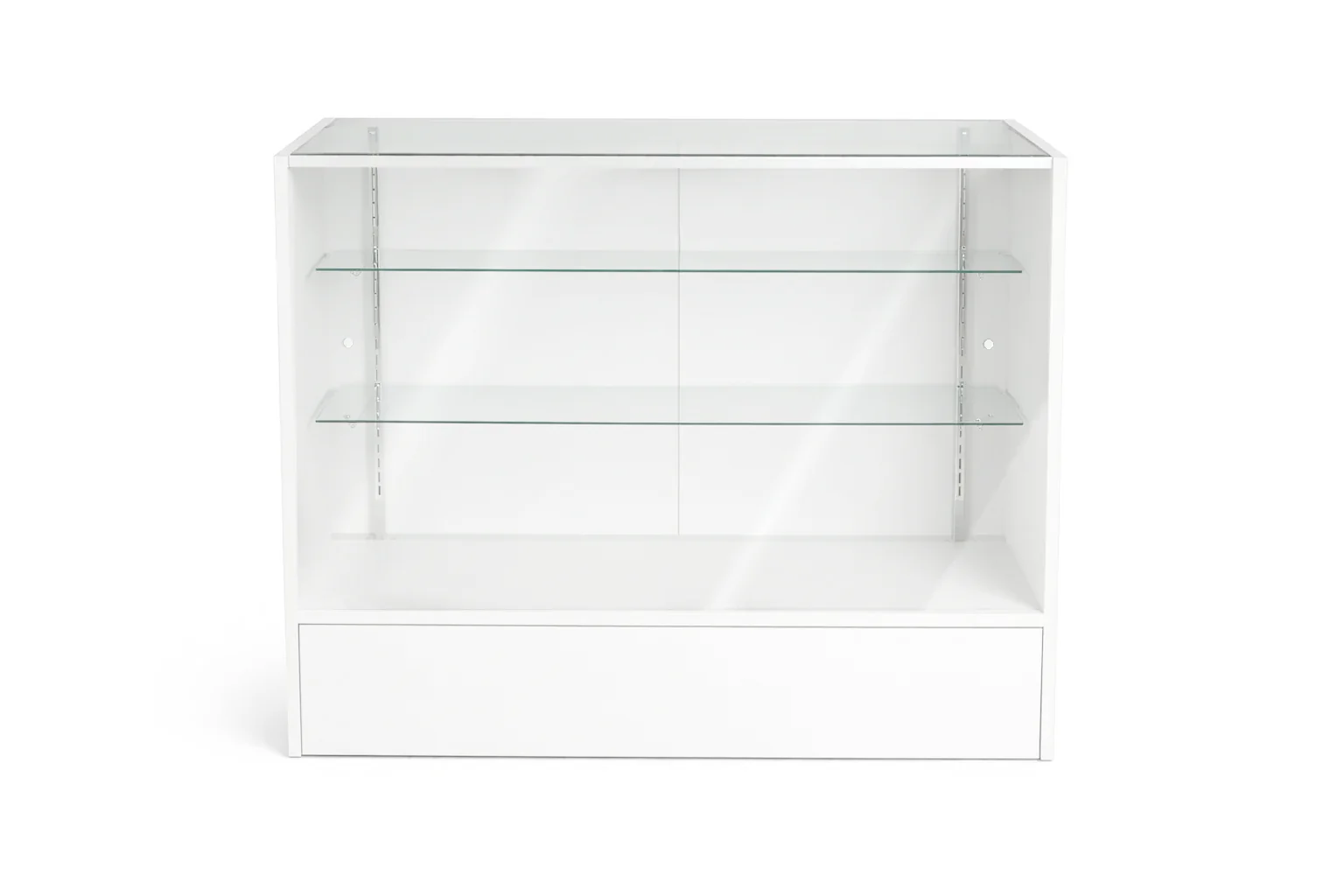 Retail Counter & Glass Display Case Combo | 2 Shelves - Image 5