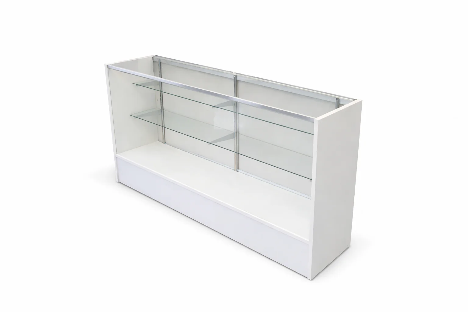 Retail Counter & Glass Display Case Combo | 2 Shelves - Image 7